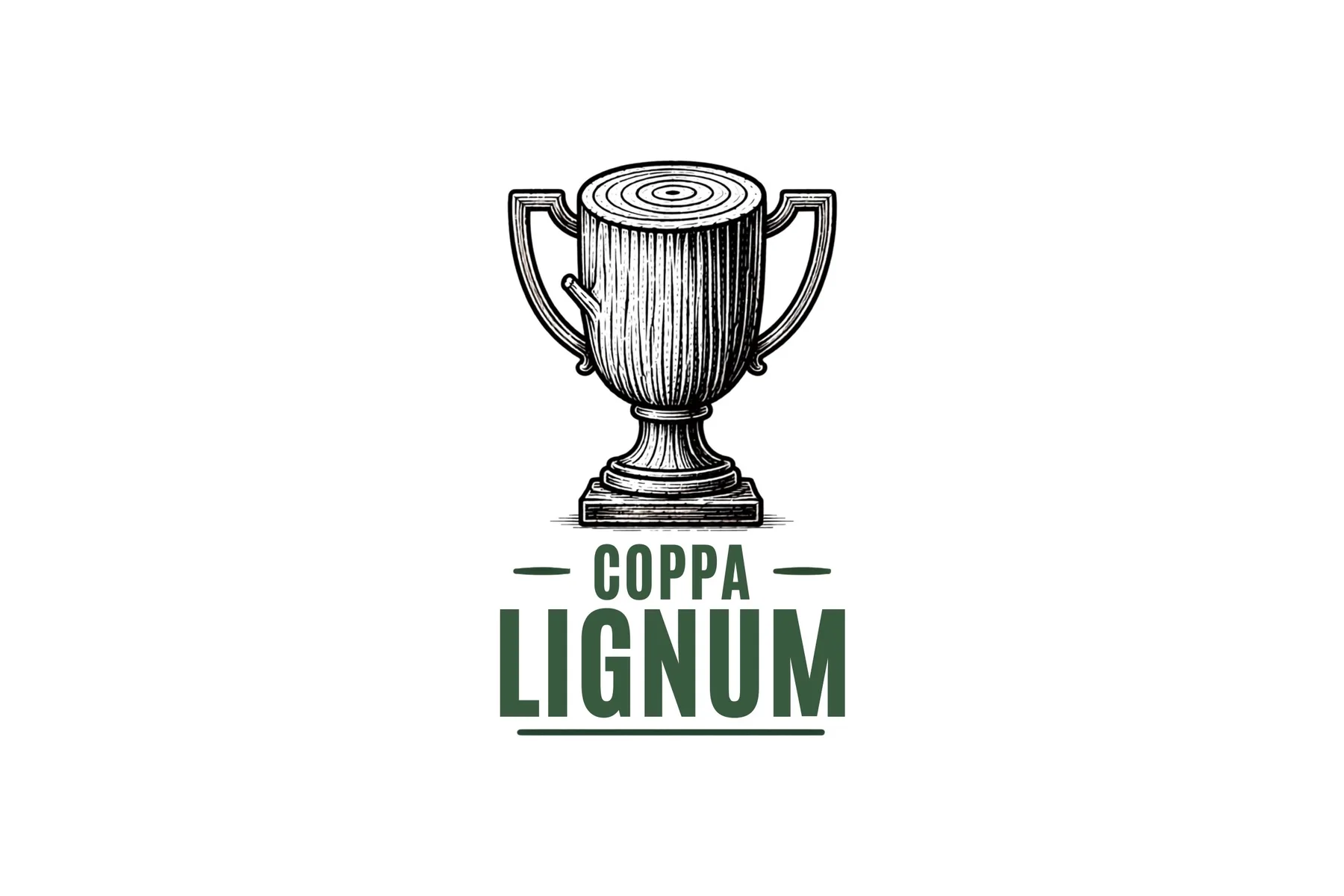 Logo della Coppa Lignum: una coppa a forma di tronco d'albero con la scritta Coppa Lignum